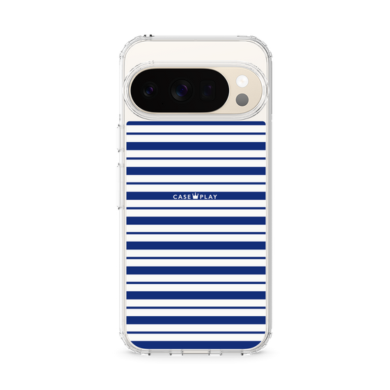 スリムプロテクションケース［ Small Border - Navy ］