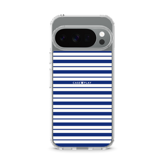 スリムプロテクションケース［ Small Border - Navy ］