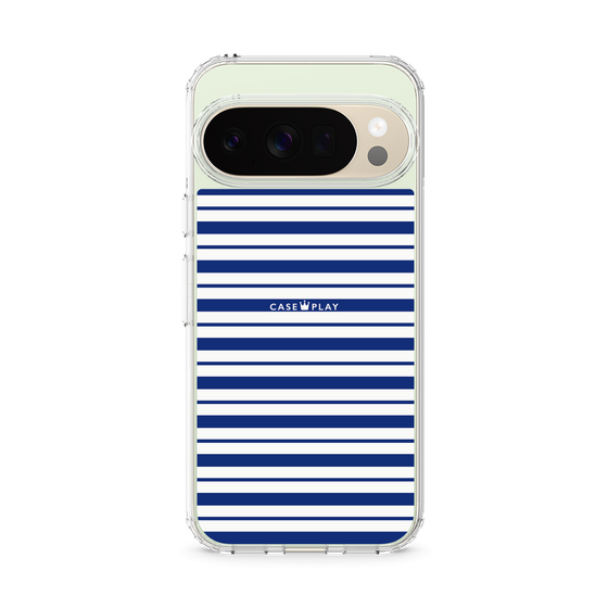 スリムプロテクションケース［ Small Border - Navy ］