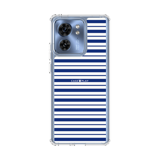 スリムプロテクションケース［ Small Border - Navy ］