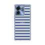 スリムプロテクションケース［ Small Border - Navy ］