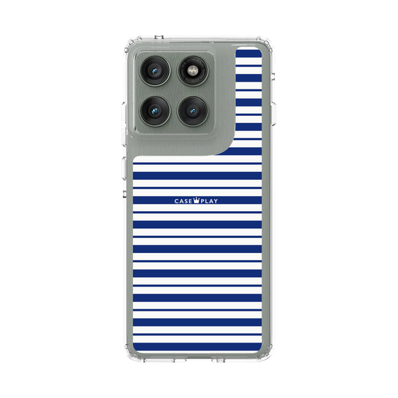 スリムプロテクションケース［ Small Border - Navy ］