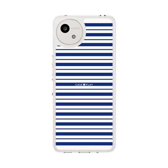 スリムプロテクションケース［ Small Border - Navy ］