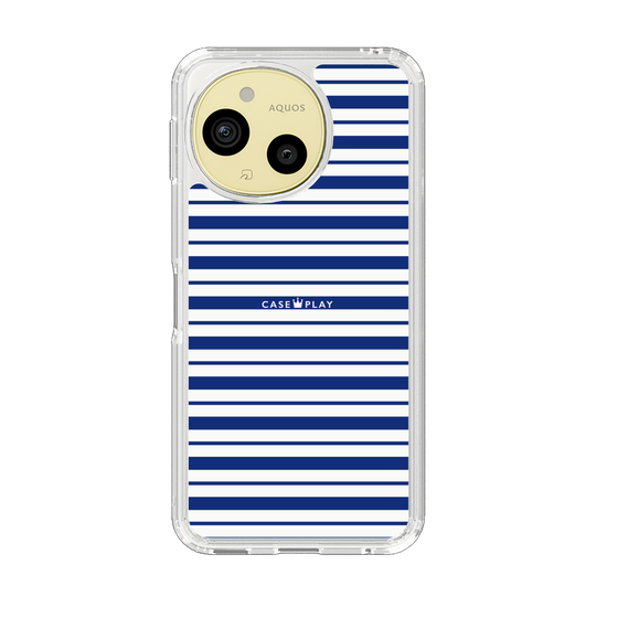 スリムプロテクションケース［ Small Border - Navy ］