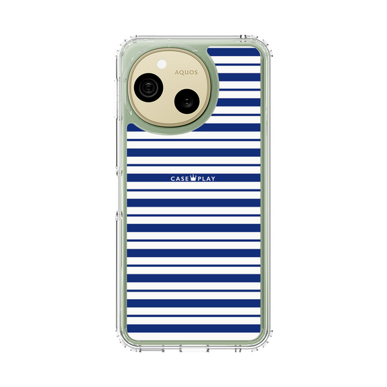スリムプロテクションケース［ Small Border - Navy ］