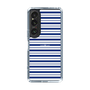 スリムプロテクションケース［ Small Border - Navy ］