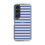 スリムプロテクションケース［ Small Border - Navy ］