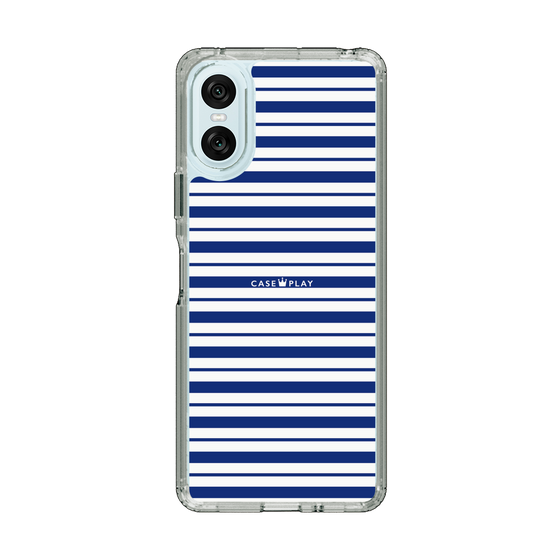 スリムプロテクションケース［ Small Border - Navy ］