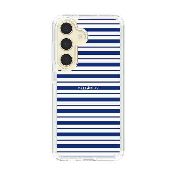 スリムプロテクションケース［ Small Border - Navy ］