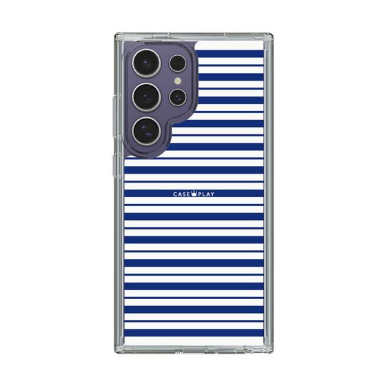 スリムプロテクションケース［ Small Border - Navy ］