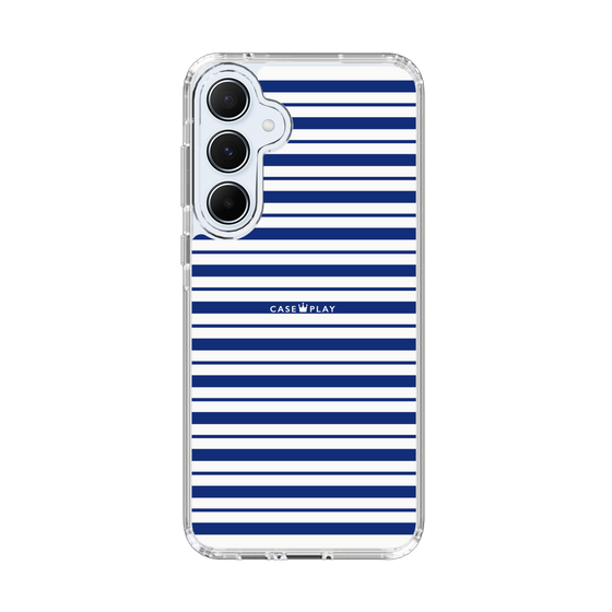 スリムプロテクションケース［ Small Border - Navy ］