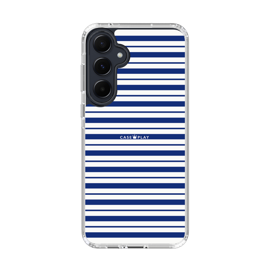 スリムプロテクションケース［ Small Border - Navy ］