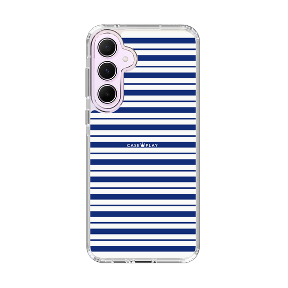 スリムプロテクションケース［ Small Border - Navy ］