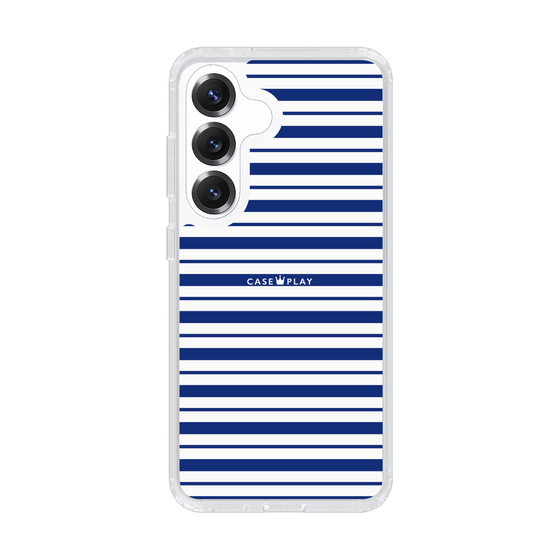 スリムプロテクションケース［ Small Border - Navy ］