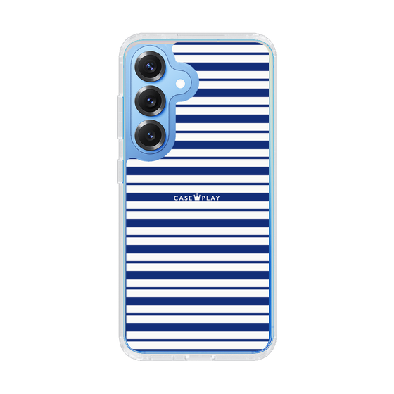 スリムプロテクションケース［ Small Border - Navy ］