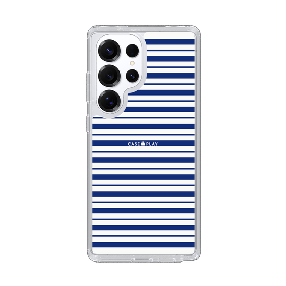 スリムプロテクションケース［ Small Border - Navy ］