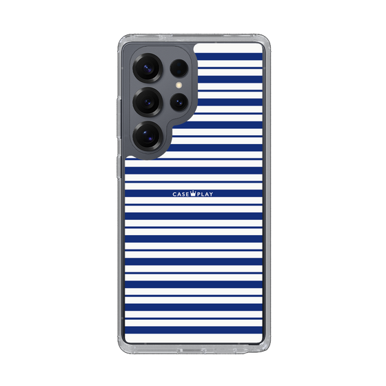 スリムプロテクションケース［ Small Border - Navy ］