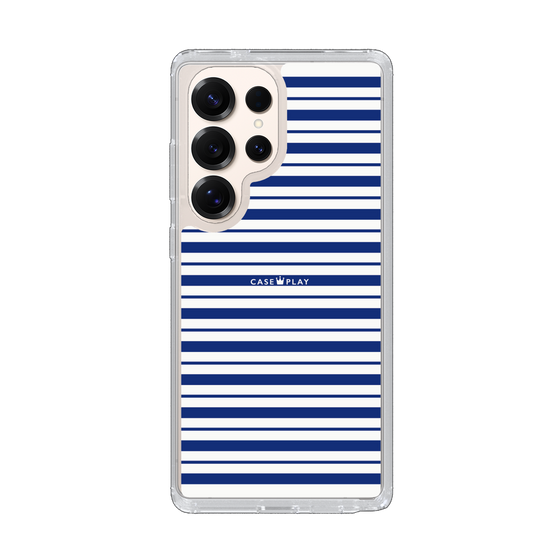 スリムプロテクションケース［ Small Border - Navy ］