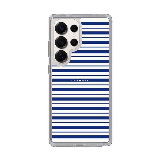 スリムプロテクションケース［ Small Border - Navy ］