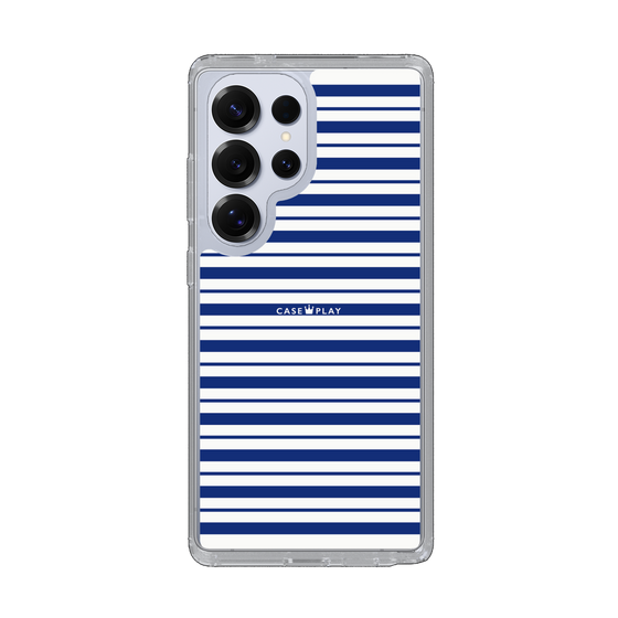 スリムプロテクションケース［ Small Border - Navy ］