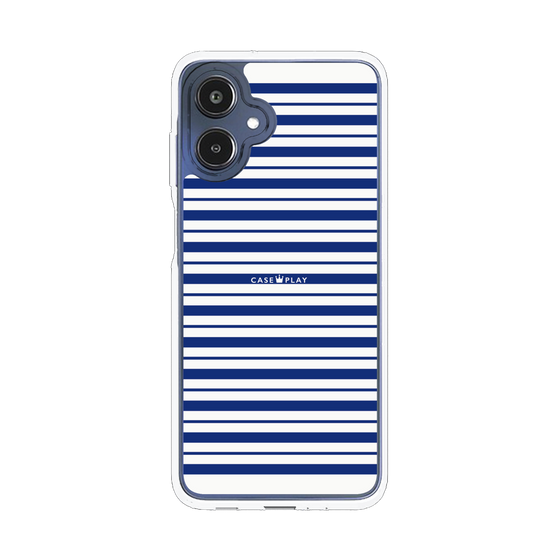 スリムプロテクションケース［ Small Border - Navy ］