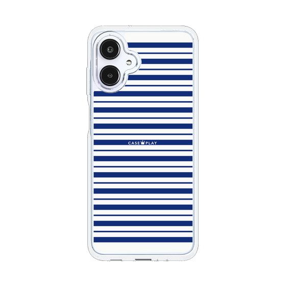 スリムプロテクションケース［ Small Border - Navy ］