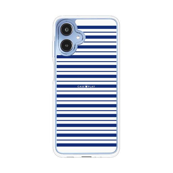スリムプロテクションケース［ Small Border - Navy ］
