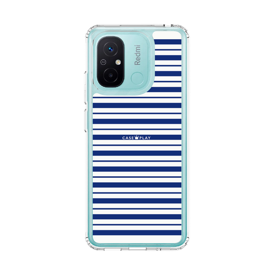 スリムプロテクションケース［ Small Border - Navy ］