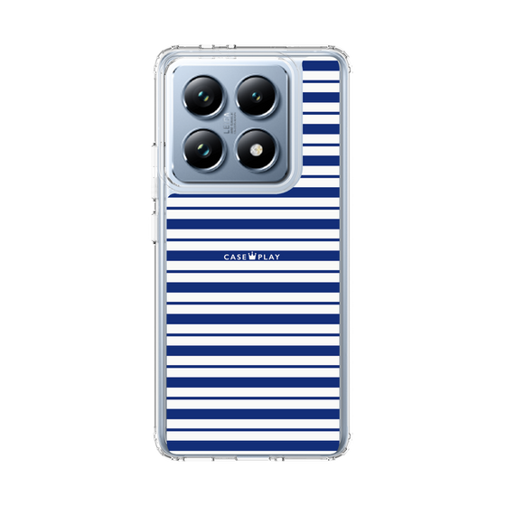 スリムプロテクションケース［ Small Border - Navy ］