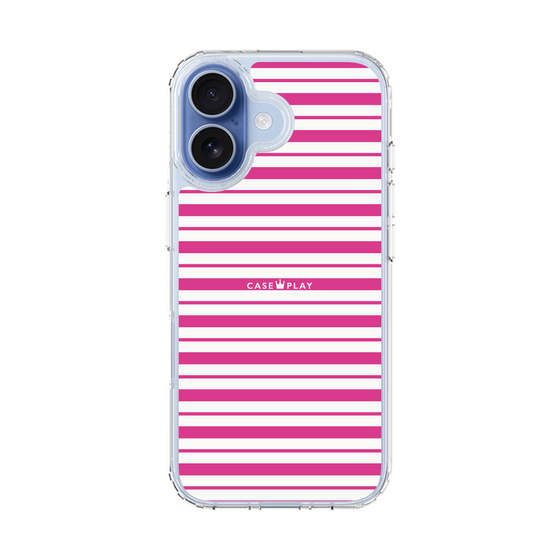スリムプロテクションケース［ Small Border - Pink ］