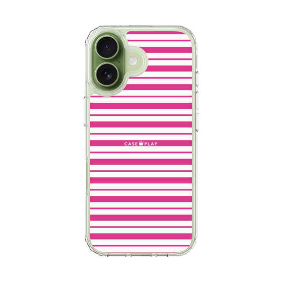 スリムプロテクションケース［ Small Border - Pink ］