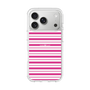 スリムプロテクションケース［ Small Border - Pink ］