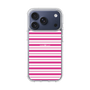スリムプロテクションケース［ Small Border - Pink ］