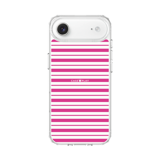 スリムプロテクションケース［ Small Border - Pink ］