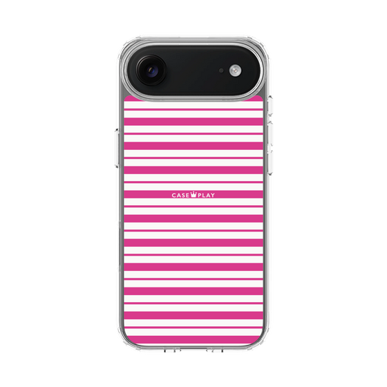 スリムプロテクションケース［ Small Border - Pink ］