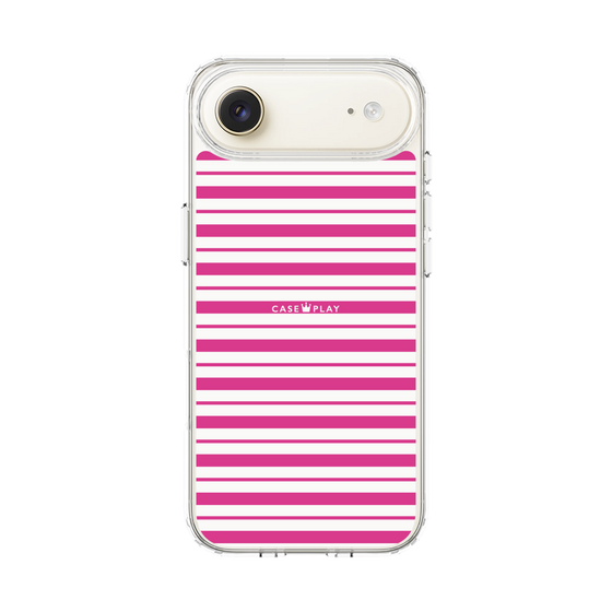 スリムプロテクションケース［ Small Border - Pink ］