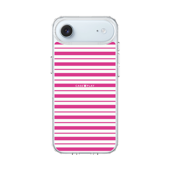 スリムプロテクションケース［ Small Border - Pink ］