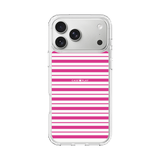 スリムプロテクションケース［ Small Border - Pink ］