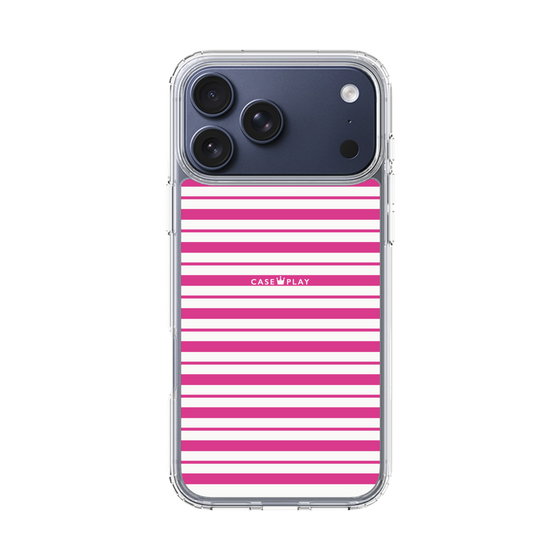 スリムプロテクションケース［ Small Border - Pink ］