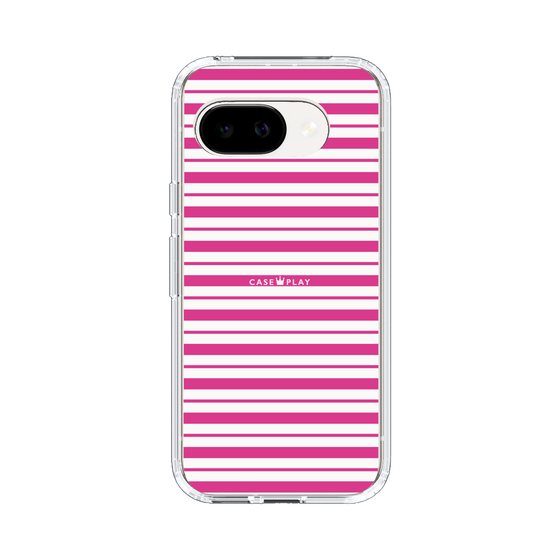 スリムプロテクションケース［ Small Border - Pink ］