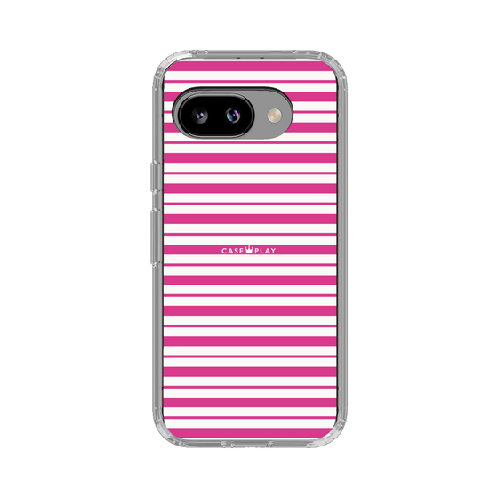スリムプロテクションケース［ Small Border - Pink ］