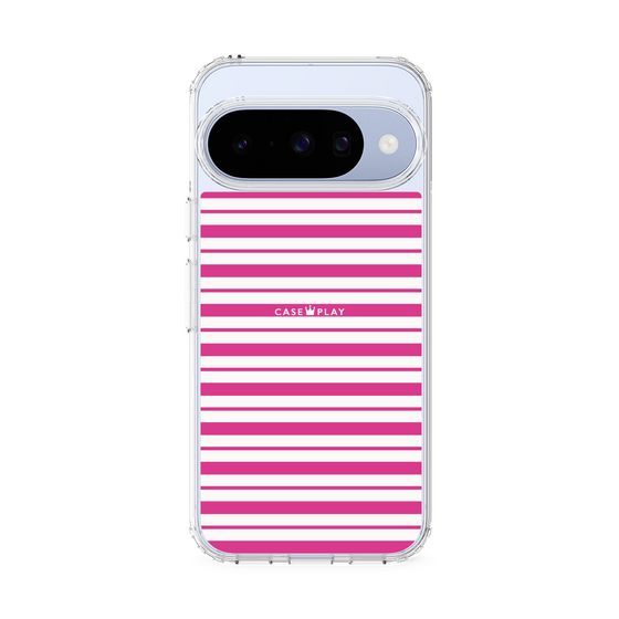 スリムプロテクションケース［ Small Border - Pink ］