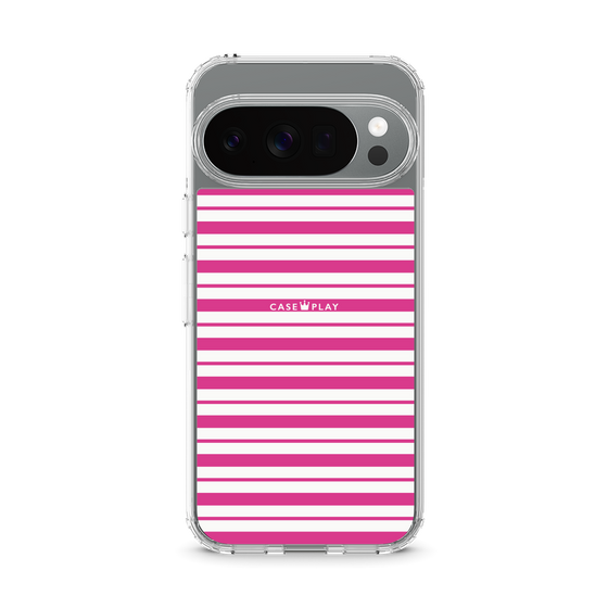 スリムプロテクションケース［ Small Border - Pink ］