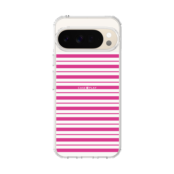 スリムプロテクションケース［ Small Border - Pink ］