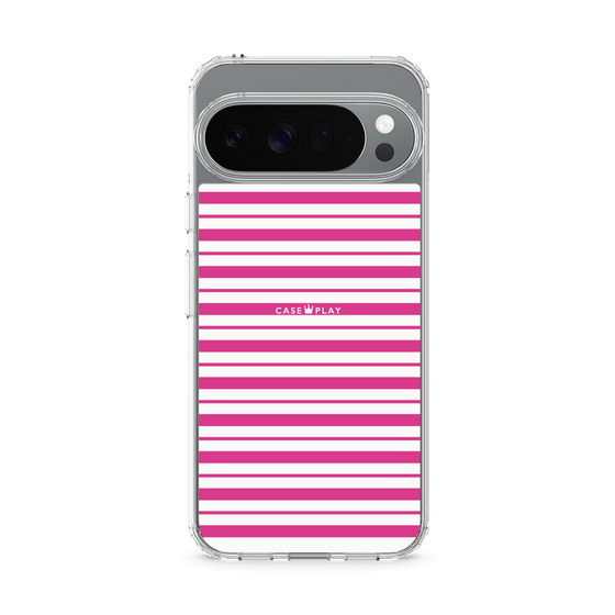 スリムプロテクションケース［ Small Border - Pink ］