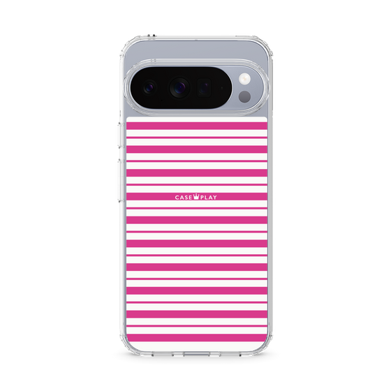 スリムプロテクションケース［ Small Border - Pink ］