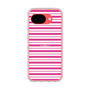 スリムプロテクションケース［ Small Border - Pink ］