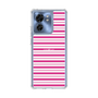 スリムプロテクションケース［ Small Border - Pink ］