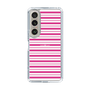 スリムプロテクションケース［ Small Border - Pink ］