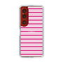 スリムプロテクションケース［ Small Border - Pink ］